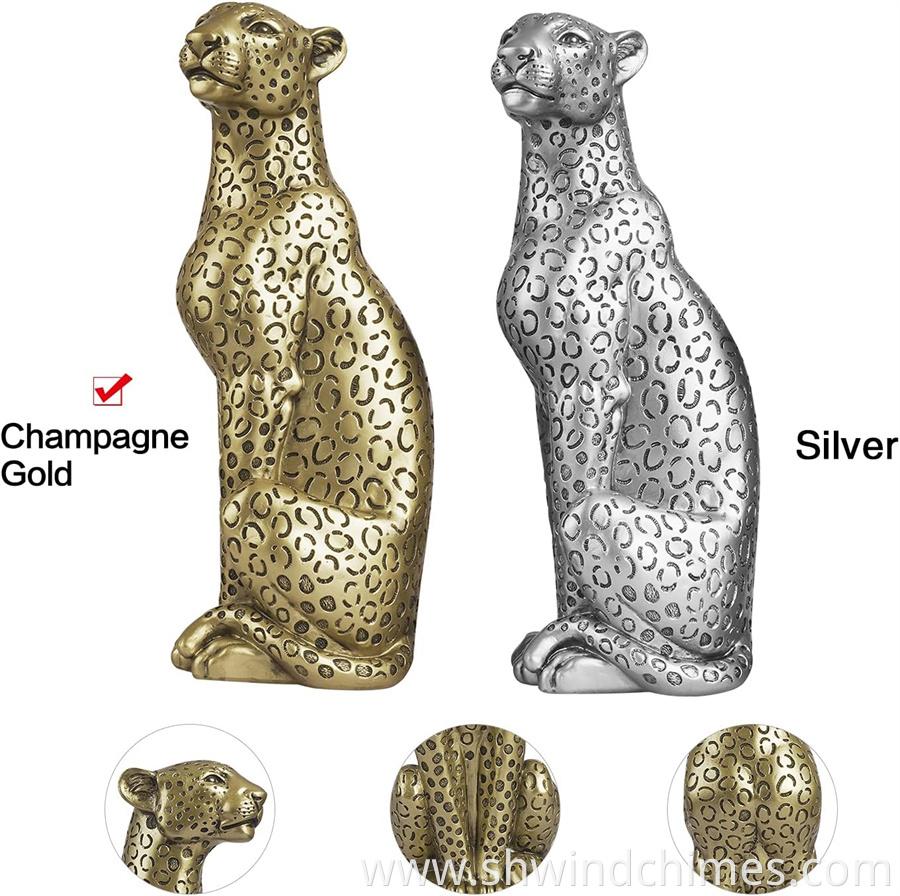 silver cheetah statue